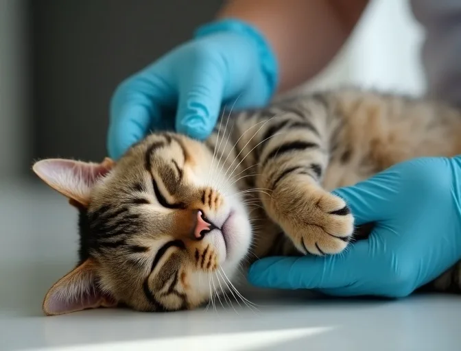 Specialist carefully handling a deceased cat with dignity in Eden Park